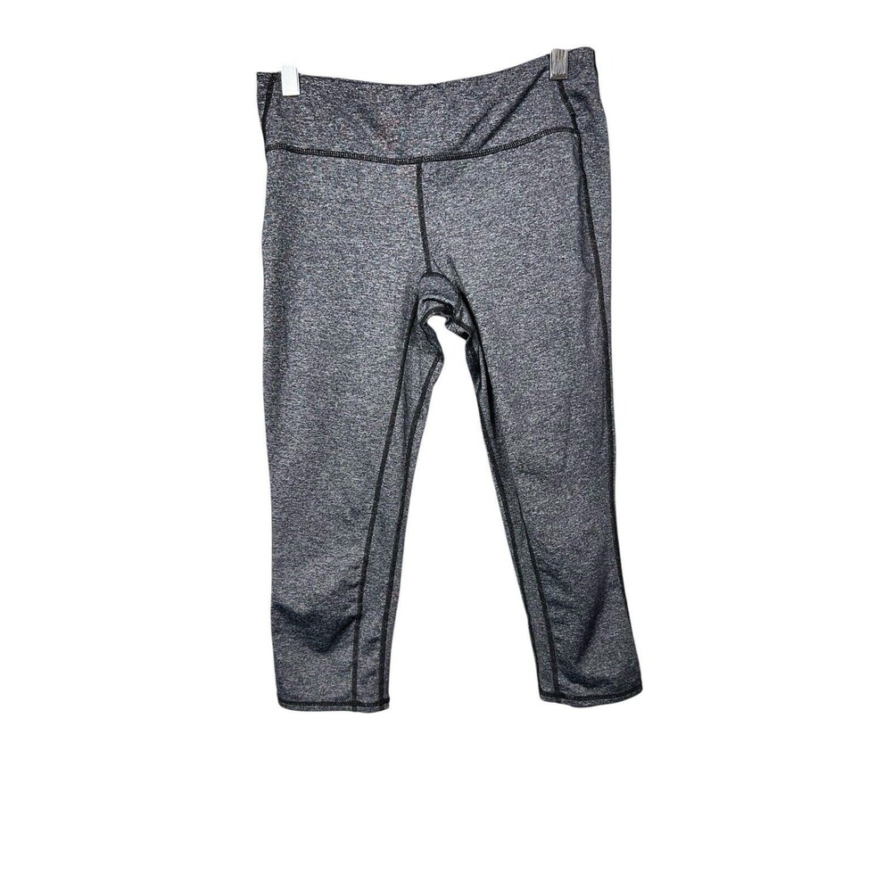 GapFit Gfast Capri Leggings Womens Small S Heather Grey Athletic Workout Yoga